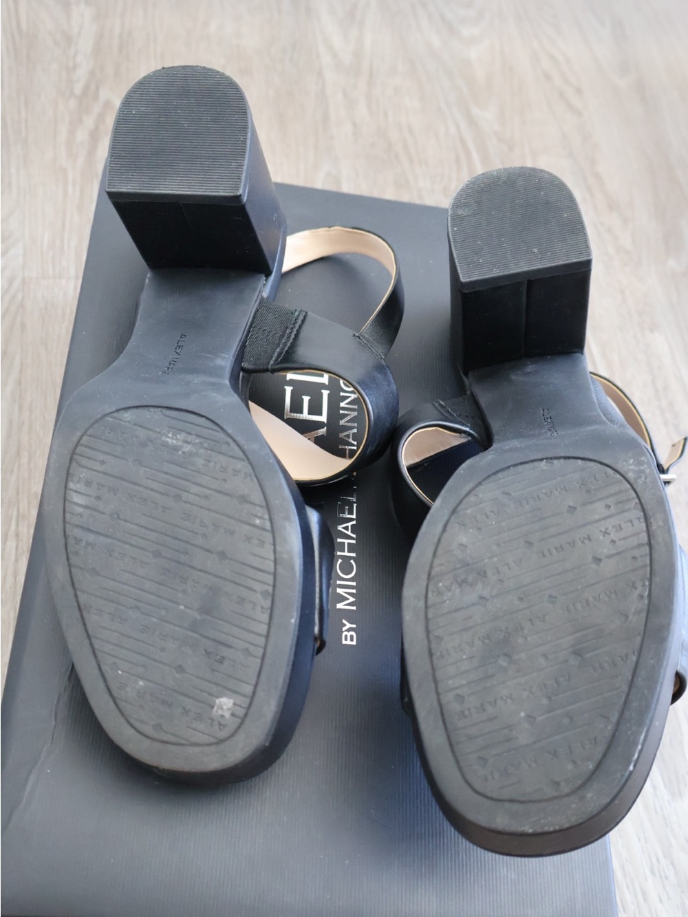 Alex Marie Black Block Platform Sandals - Picture 8 of 9